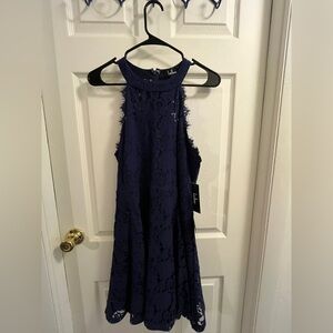 Lulu's Deep Blue Lace Dress